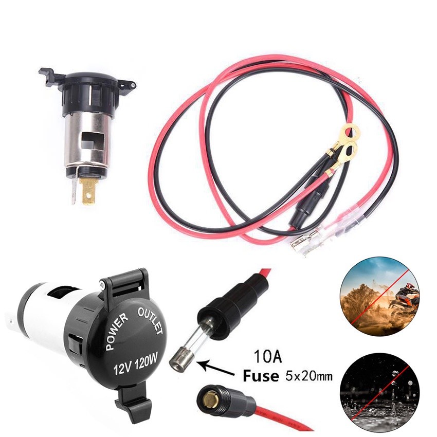 Soket Plug Pemantik / Lighter Socket Charger Mobil Cigarette Lighter Power Outlet Set Univ