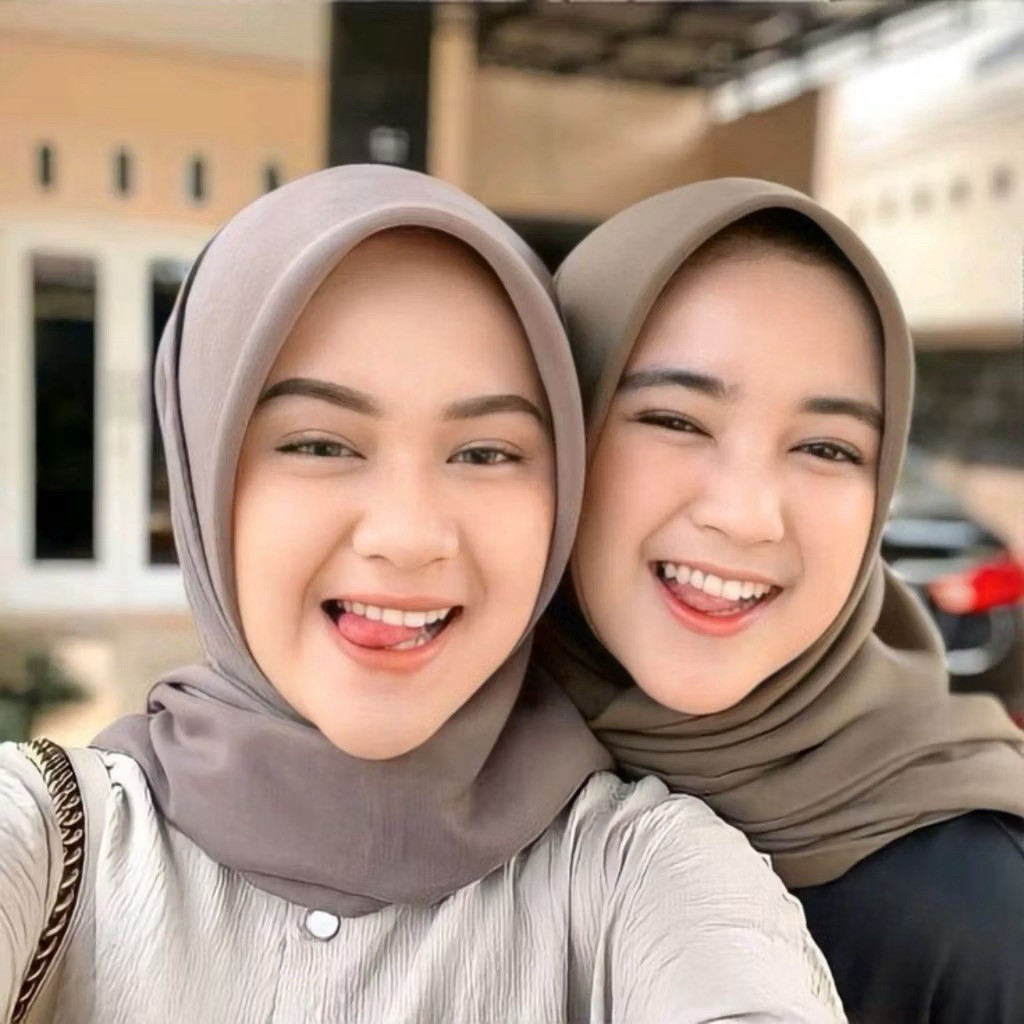 Termurah Paris Premium Hijab Segi Empat Basic Jahit Neci / Segi Empat Jilbab Voal Kerudung Segi Empa