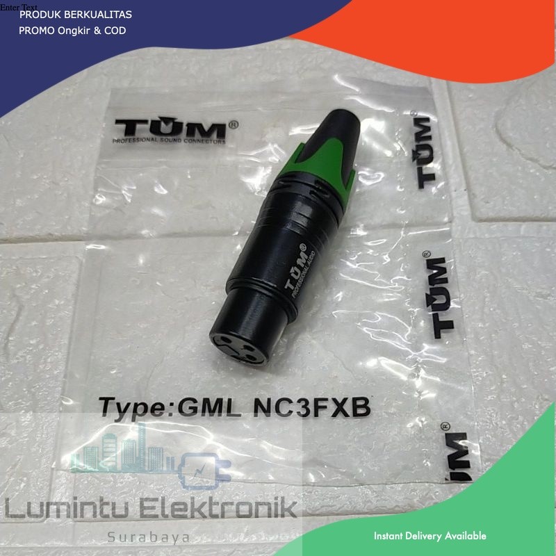 Soket canon XLR female Tum NC3FXB