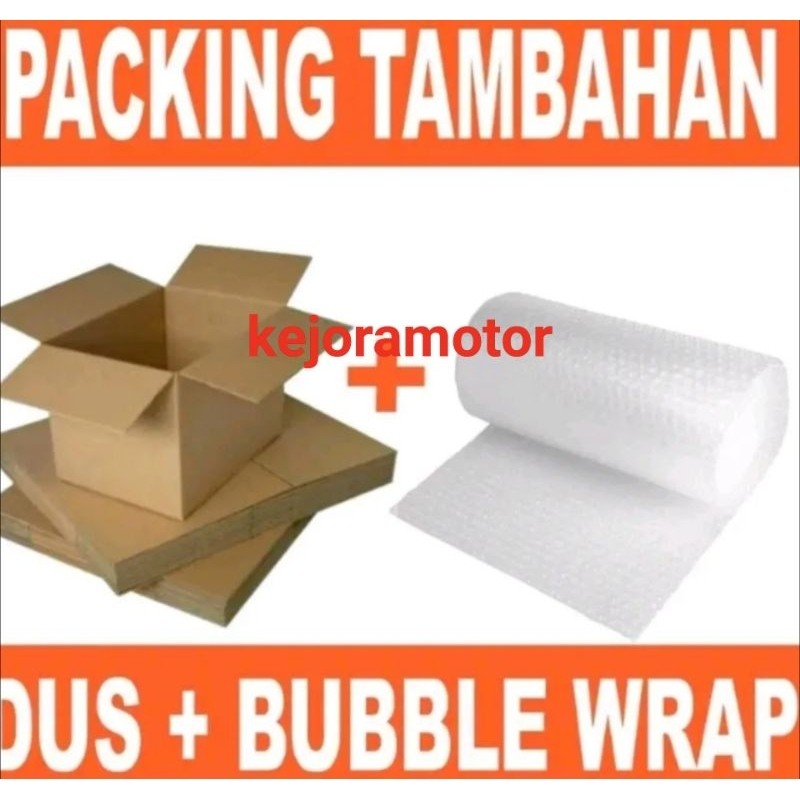 

packing tambahan buble wrap+kardus