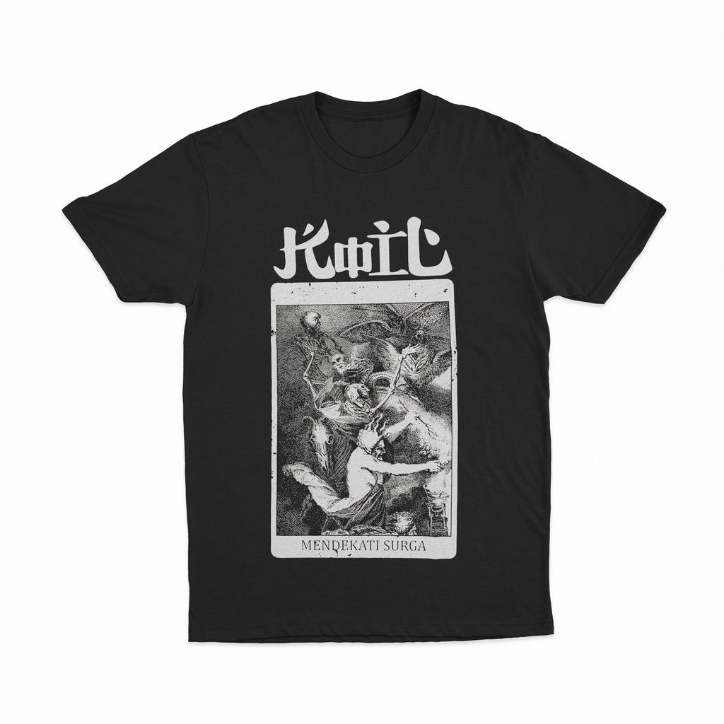 KAOS BAND Tshirt Koil - Mendekati Surga Bahan Cotton Combed 24s Tebal