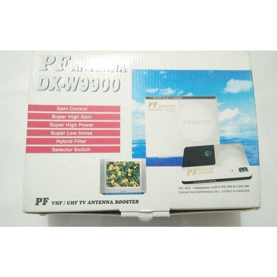 Antena Boster Penguat Sinyal Antena TV Booster DX 9900 ASLI/ PF/ NEW