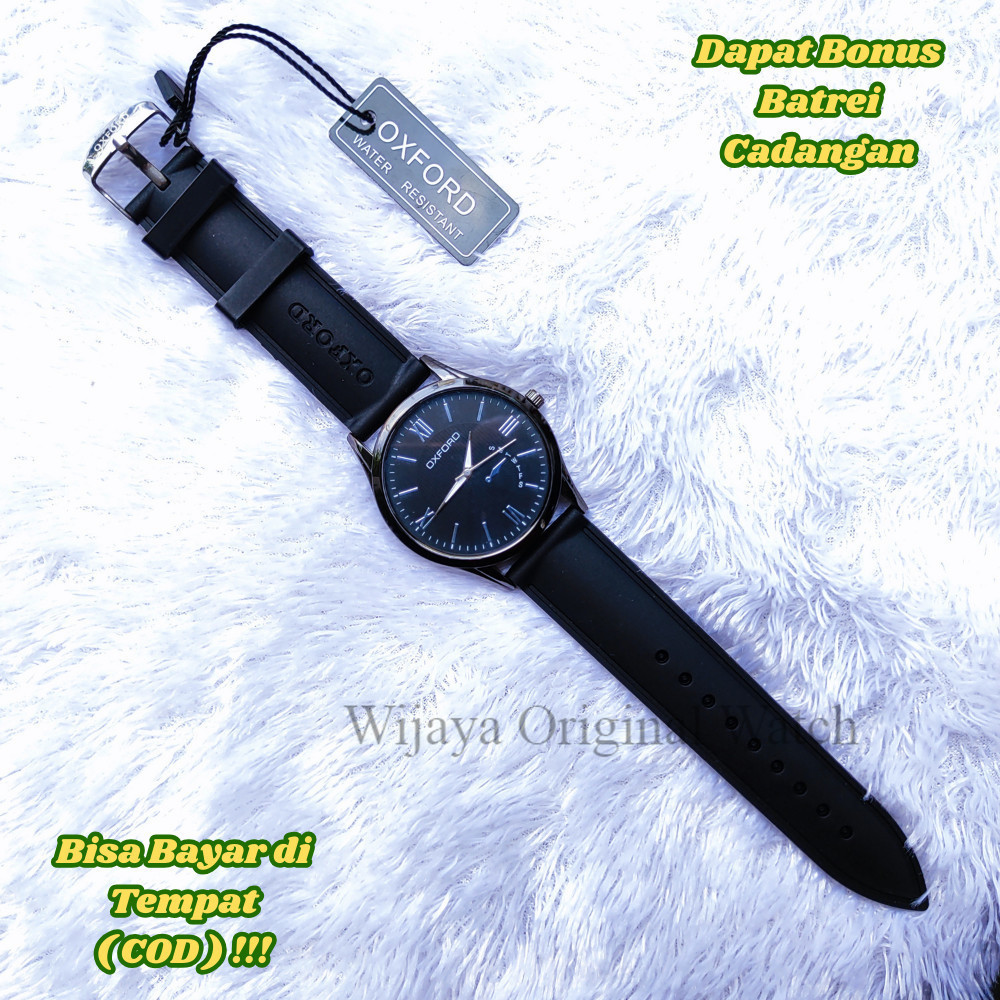 OXFORD ORIGINAL - JAM TANGAN KASUAL PRIA - JAM TANGAN TIPIS ELEGAN - TALI KARET - WATER RESISTANT - 