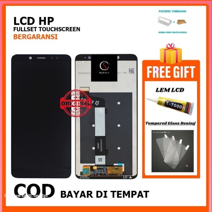 Sparepart HP LCD XIAOMI REDMI NOTE 5 PRO /REDMI NOTE 5 FULLSET Touchscreen ORI - Hitam