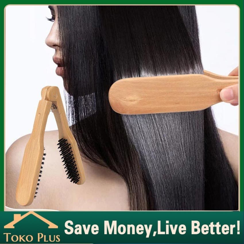 Sisir Catok Kayu Pelurus Rambut Hair Strightener Catokan / Sisir Jepit / Sisir Babylist Techno / Sis