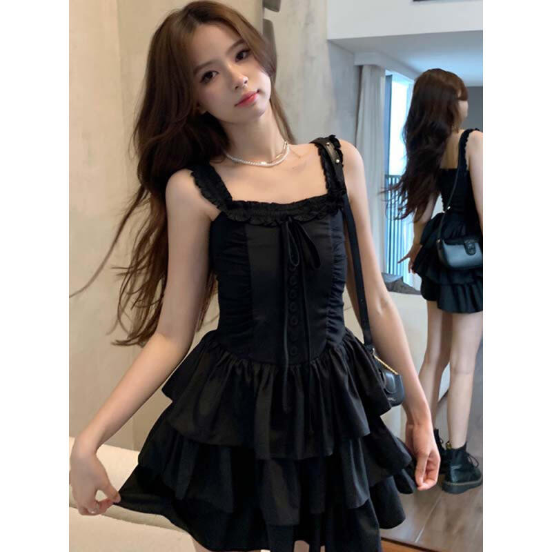 baju gaun vintage hitam tile import mewah pesta jumbo mewah sexy wanita black bodycon mini halter co