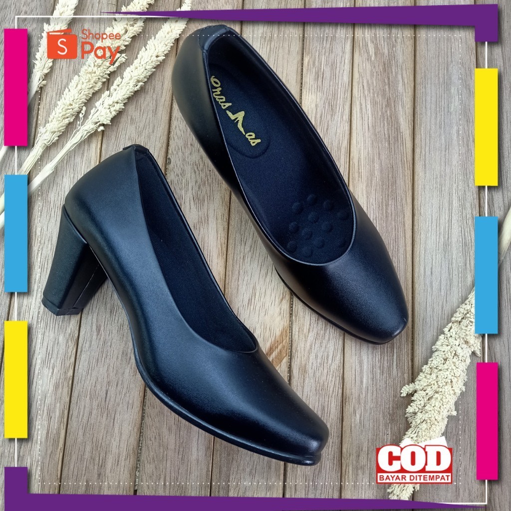 [PREMIUM ORIGINAL] ERASMAS 02C Heels 7 cm Sepatu Pantofel Wanita / Sepatu Dinas PDH Kantor / Sepatu 