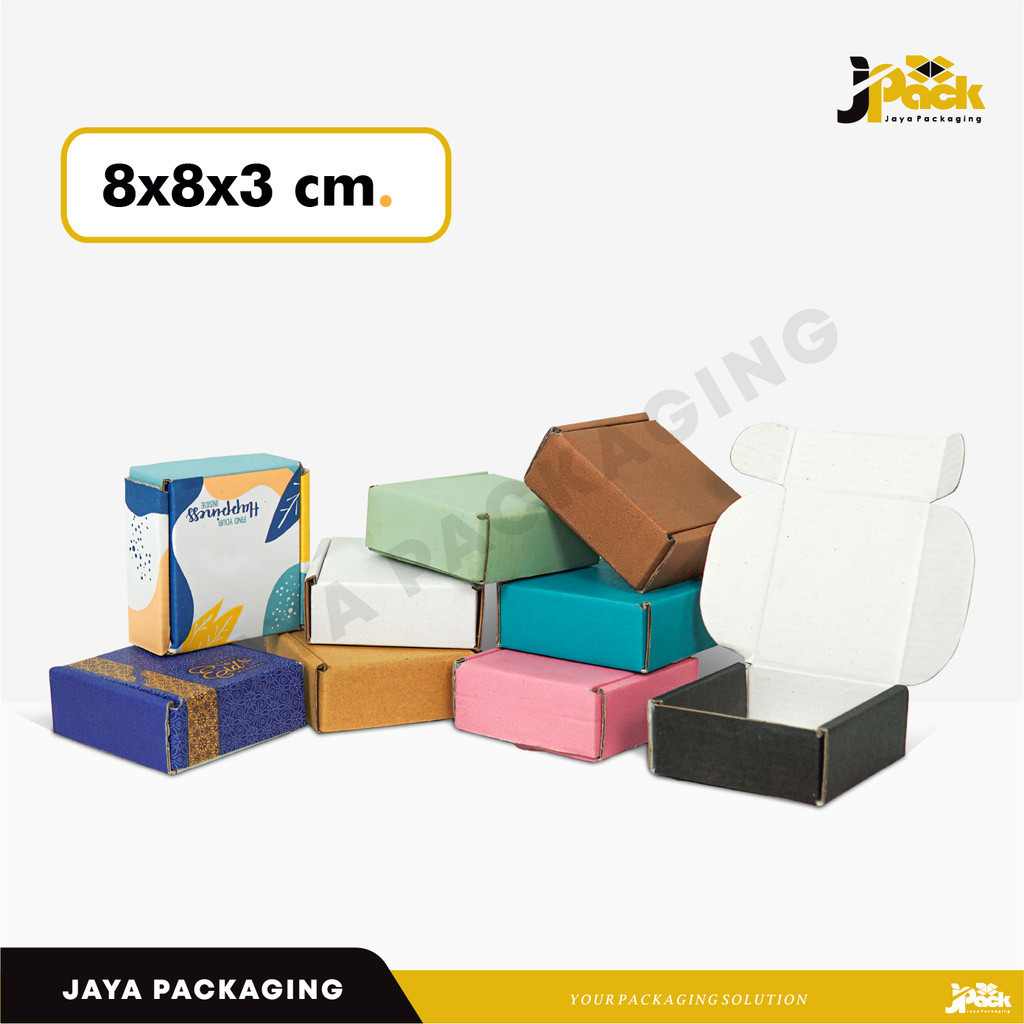 

Box 8X8X3 cm Kardus/Kardusmini/Karduskecil/Boxkecil/Karton/Kartonmini/boxmini/Kemasan/Hampers/Gift/tinggi3