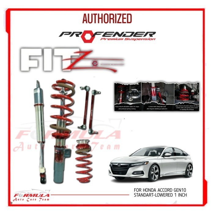 Shock Breaker Coilover / Shockbreaker Suspensi COILOVER PROFENDER FITZ Honda Accord GEN10 18+