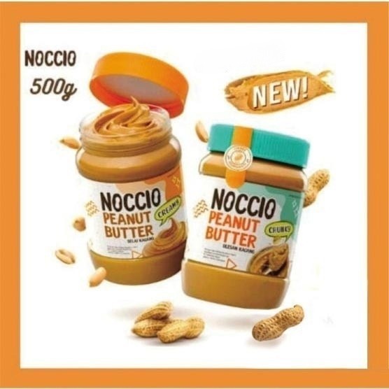 

Noccio Peanut Butter 500gr / Selai Kacang Olesan Creamy Atau Chunky 500gr