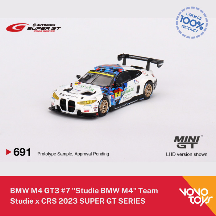 A2158 MiniGT 691 BMW M4 GT3 #7 Studie BMW M4 BMW M Team Studie x CRS 2023 SUPER GT SERIES Mini GT (B