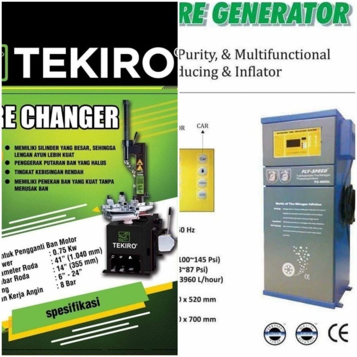 tyre changer Tekiro dan mesin nitrogen fly speed fs4000 cm