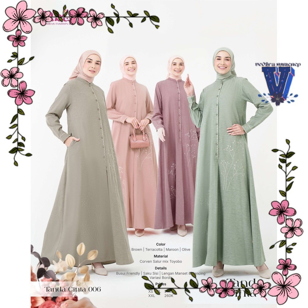 Veosra Gamis Wanita Dewasa Terbaru Tanda Cinta 006 by Nibras Sumenep