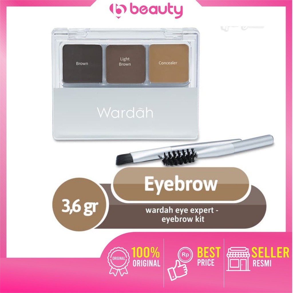 Wardah EyeXpert Eyebrow Kit  (Eyebrow Powder) / Eyebrow Kit Wardah / Pensil Alis