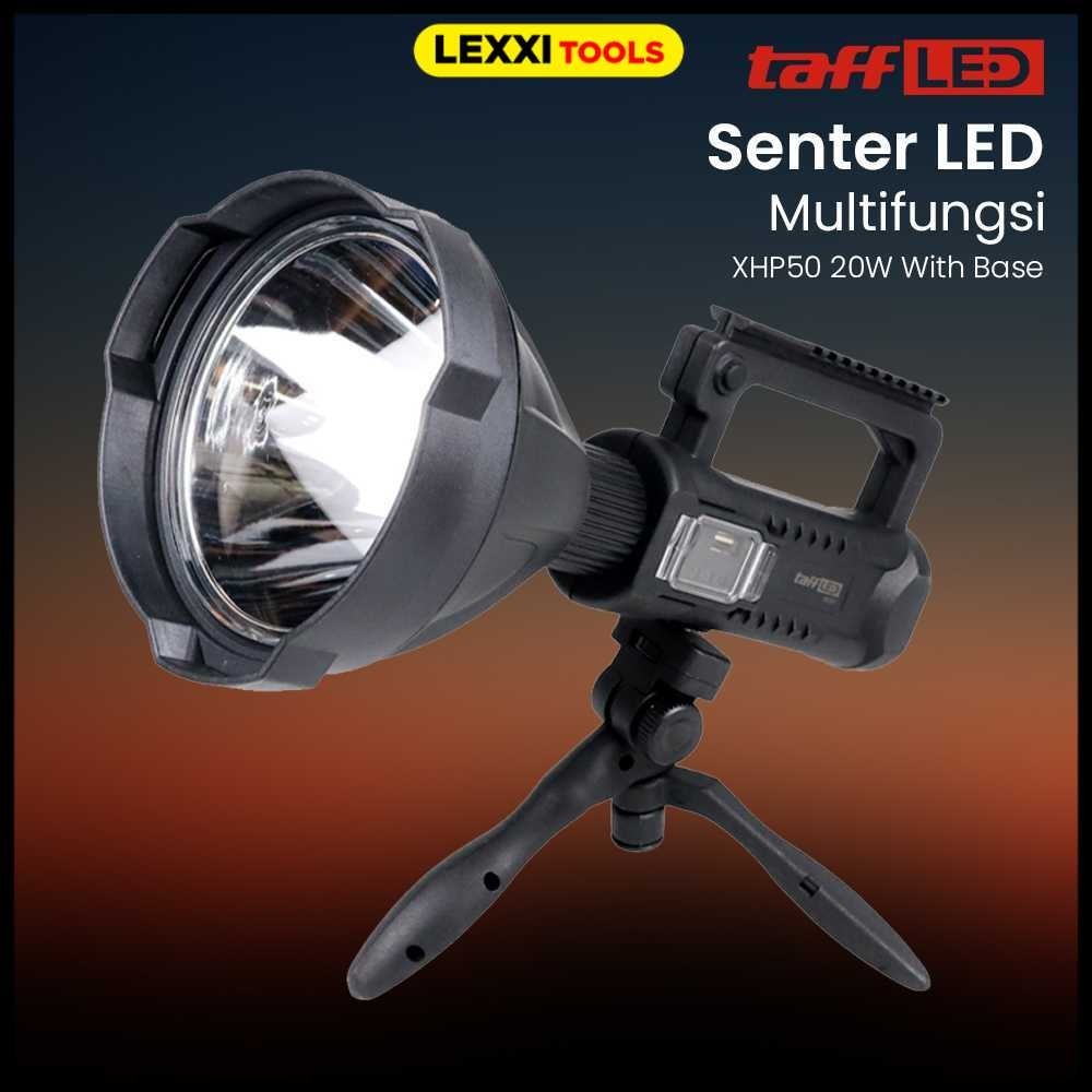 Senter LED Lampu Emergency Multifungsi XHP50 20W with Base - TaffLED W591