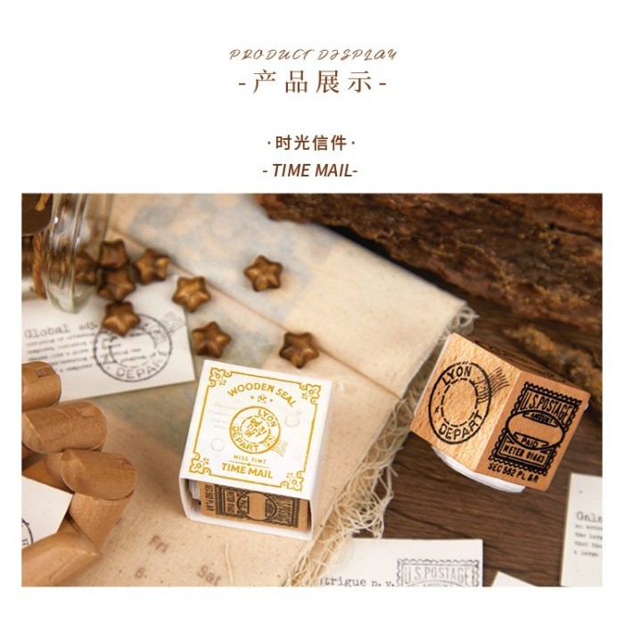 

HJK Stamp Journal Scrapbook DIY 3 Sisi Multifungsi Cap Journalling Material KIT Bahan Kayu