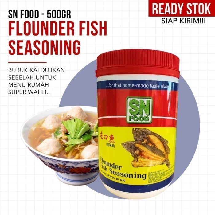

SN Food Flounder Fish Seasoning 500 Gram - Bumbu Rasa Ikan Untuk Masak