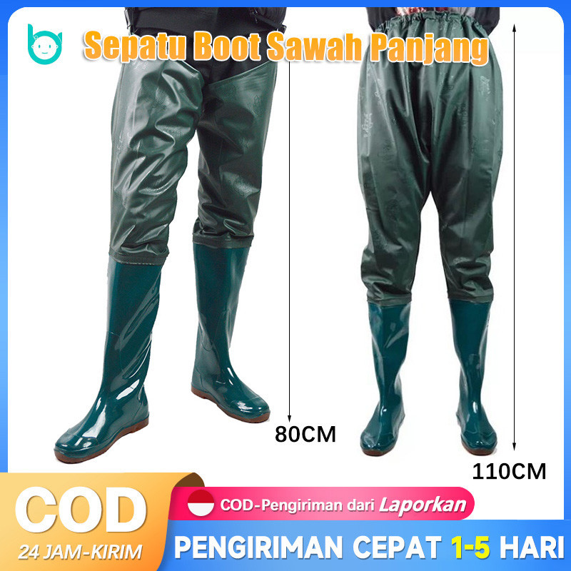 COD Sepatu Boot Sawah Panjang Pria Anti Air Impor Waterproof Sepatu Bot Tinggi Sepatu Boots Wanita P