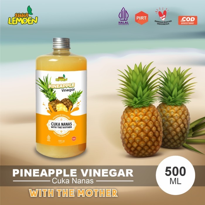 

Cuka Nanas Suur Lemoen - Cuka Nanas Organik Tanpa Campuran - Pineapple Cider Vinegar 500ml - HS