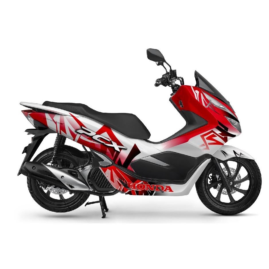 [Decal Gafis] Decal Full Body Stiker Motor Honda PCX 150 160 Putih Grafis