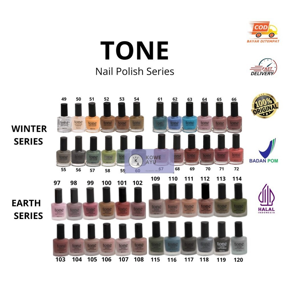 Tone Nail Polish Winter Series | Earth Palette