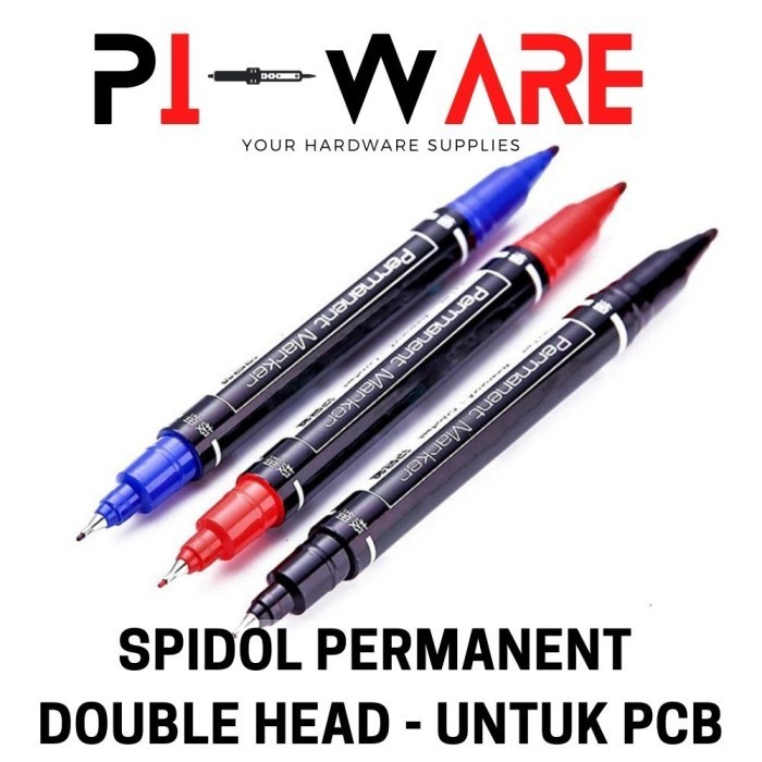 

Spidol Permanent Double Head PCB Marker Water Resistant Etching CCL