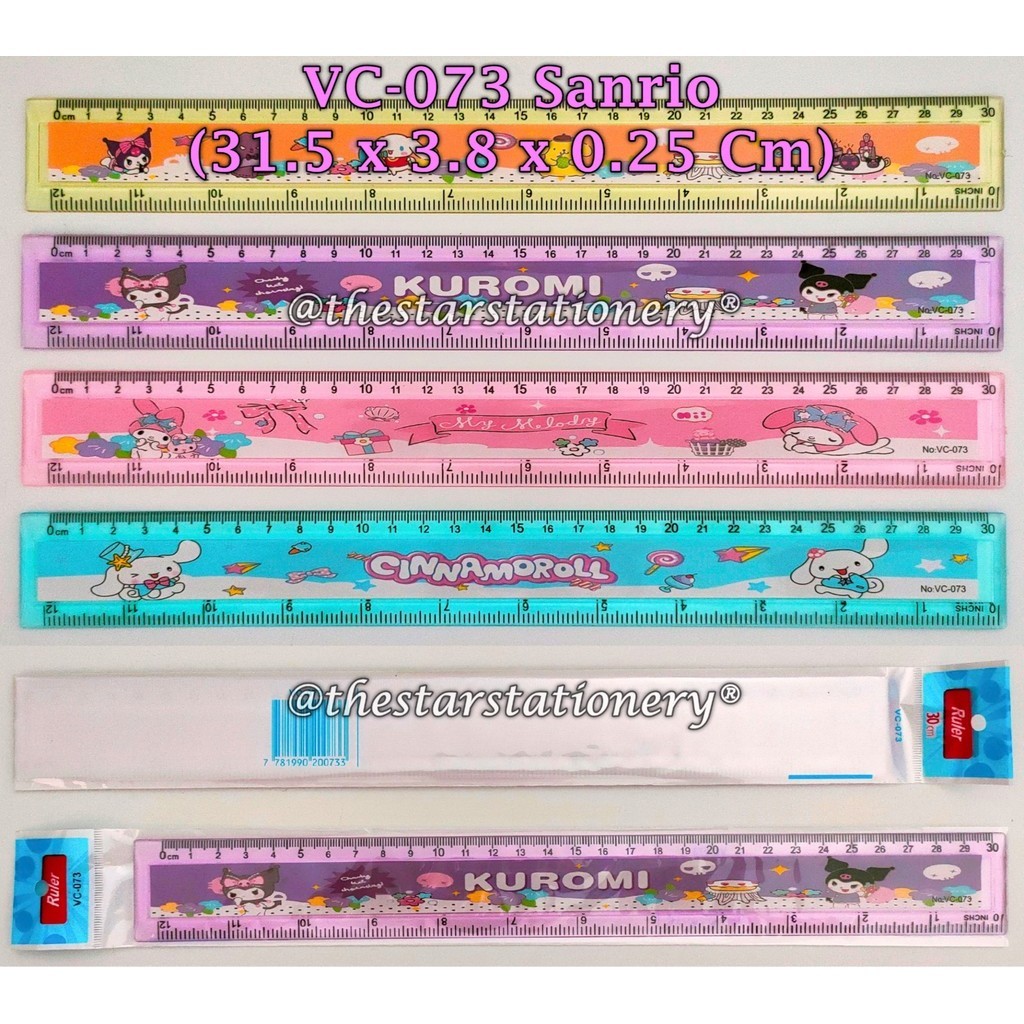 

(1 Biji) Penggaris Sanrio VC-073 30 Cm / Penggaris Acrylic 30 Cm Motif Sanrio / Penggaris Anak