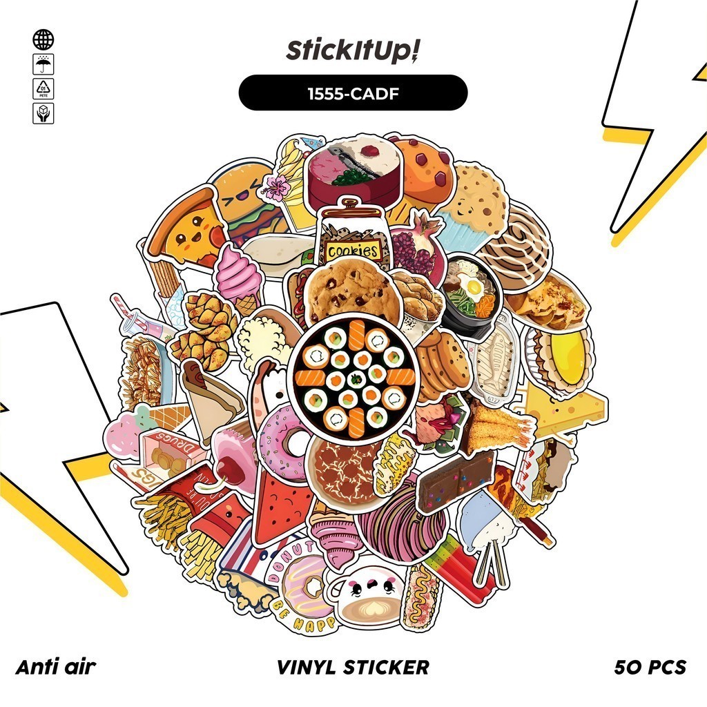 

COD✨ 100 Pcs Stiker Cute and Delicious Food Lucu Anti Air Untuk Dekorasi Notebook Sepeda Skateboard Handphone DIY