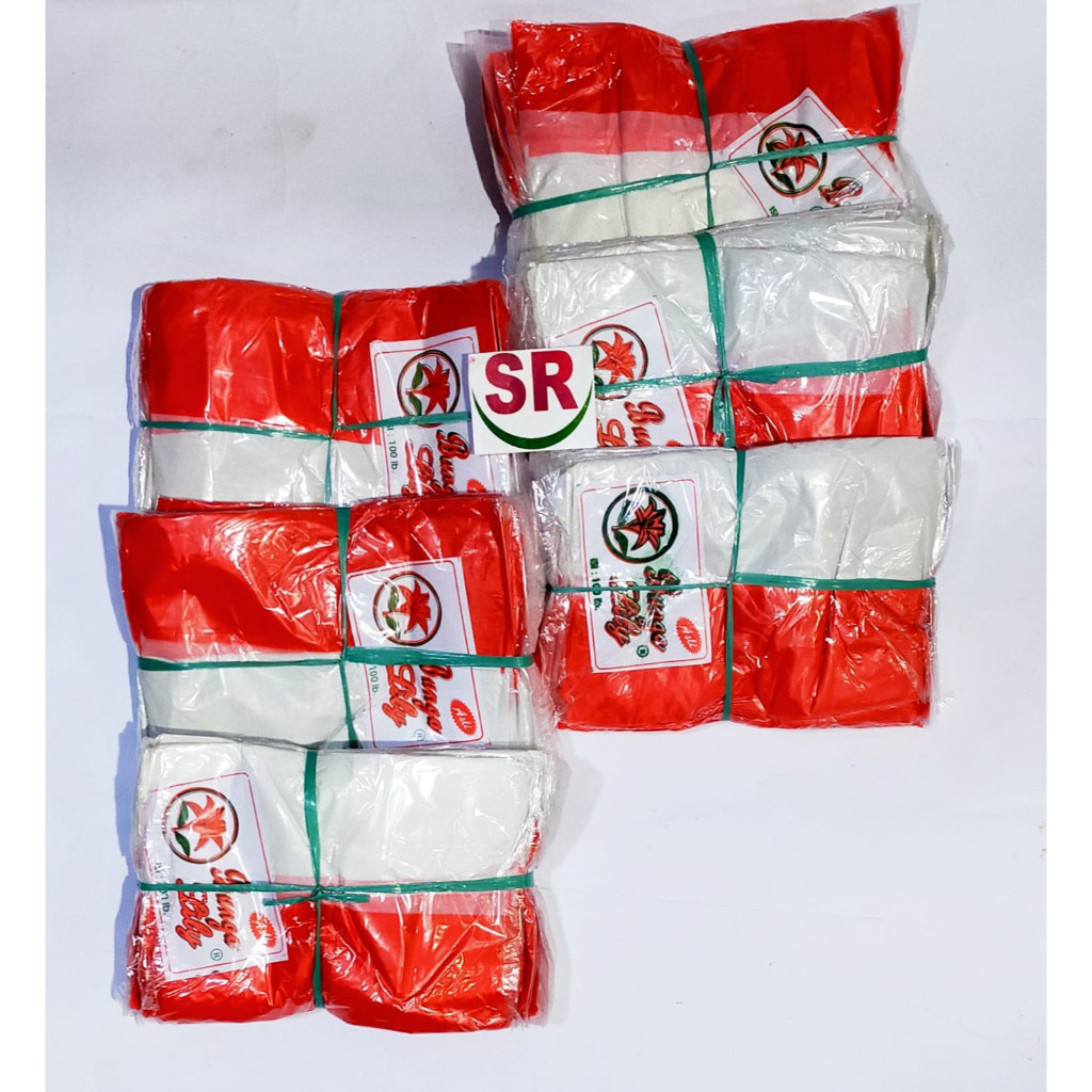 BUNGA LILY Asli Bendera Merah Putih Plastik isi 10 Pak / 1 Ikat