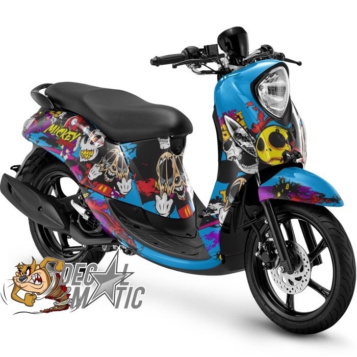 Decal Fino Full body + Stiker Dashboard Fino Karbu 115 / FI 125 Mickey Zombie 2