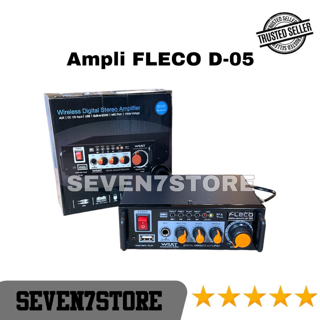 Power Amplifier Bluetooth Fleco D-05 Ampli Karaoke Mini Digital Stereo