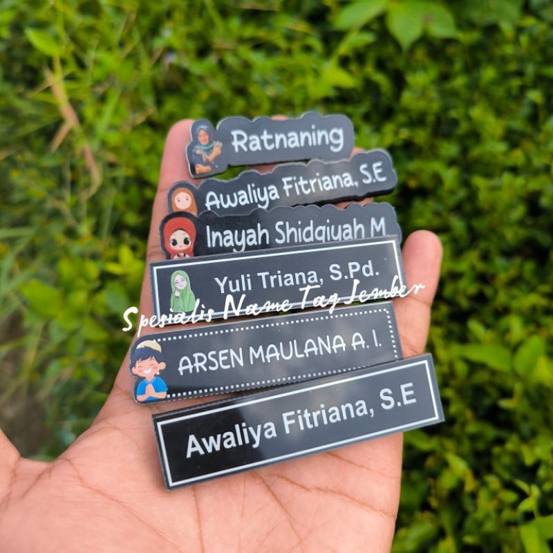 

Nama Dada Icon | Name Tag Akrilik Custom Icon | Akrilik Nama Dada Karakter