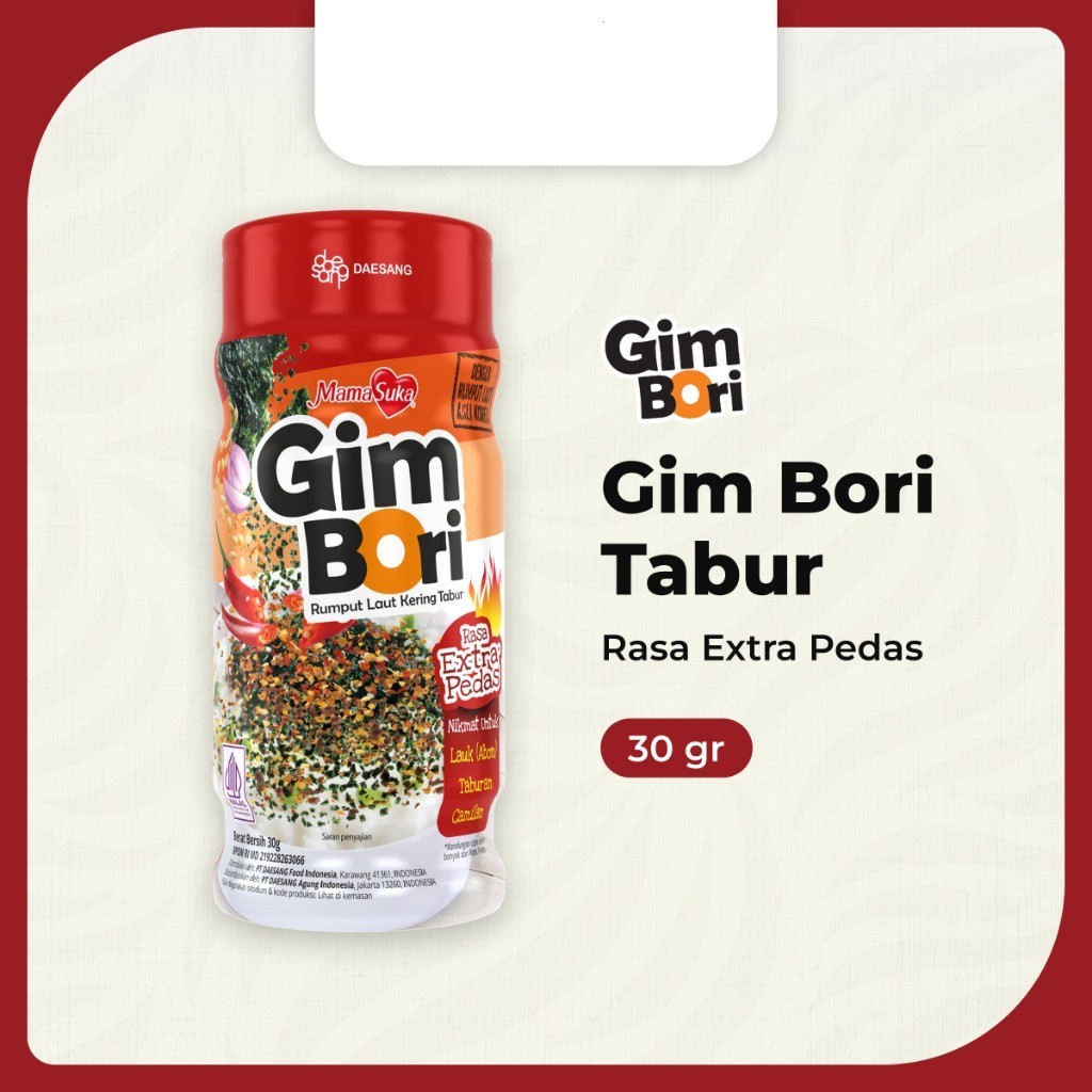

✨ TOMOTOSTORE ✨ MAMASUKA Gim Bori Rumput Laut Kering Tabur Extra Spicy 30 gr