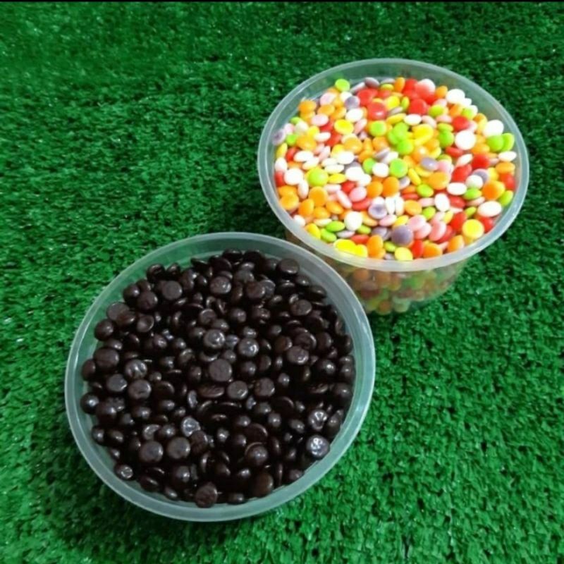 

Chocochips Setengah Lingkaran Rainbow Coklat 50gr