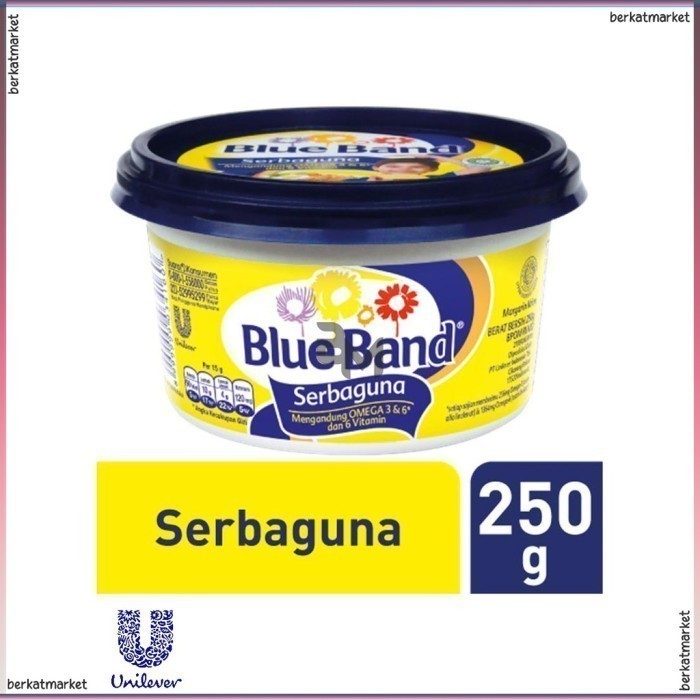 

Blue Band Margarin Serbaguna Cup Tube 250gr - Omega 3 & 6, Bebas Lemak Trans, untuk Kue, Roti, Masak