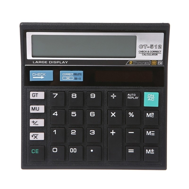 

12-digit Electronic Calculator Large LCD Display Screen Battery Solar Dual Power Desktop Calculator for Home Office