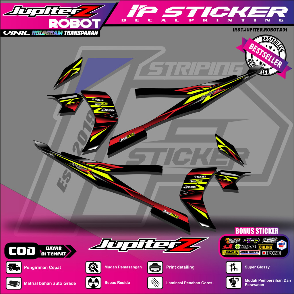 Striping Variasi Jupiter Z Robot - Stiker Jupiter Z Robot Striping Jupiter Z Robot Motor Yamaha Moto
