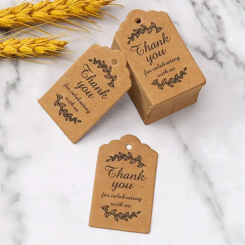 

20pcsHandwritten Kraft Paper Thank You Card, Festival Party Thank You Hanger, Love Kraft Paper Label, Invitation Card, Gift Pack