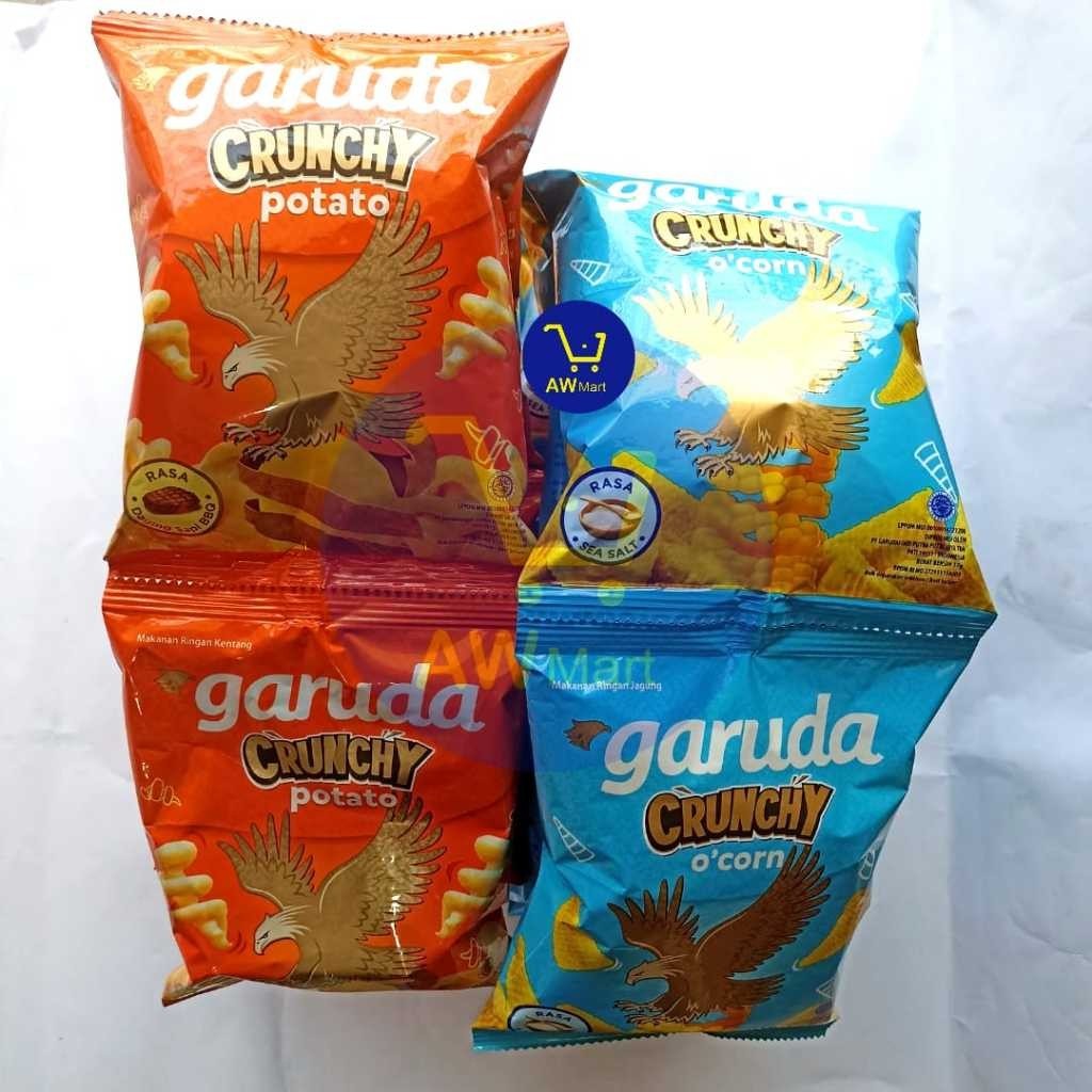 GARUDA CRUNCHY POTATO DAN OCORN RENCENG ISI ( 10 SACHET X 12 GRAM ) - GARUDA CRUCHY POTATO DAN OCORN