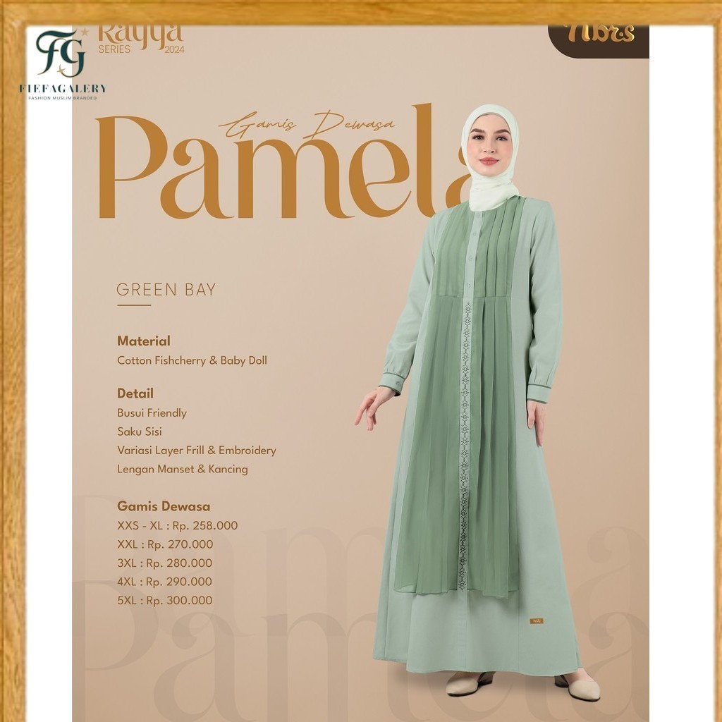 (Fg)NIBRAS Sale Sarimbit Terbaru/ Sarimbit Pamela Gamis Dewasa Premium By Nibras /Kualitas Premium/N
