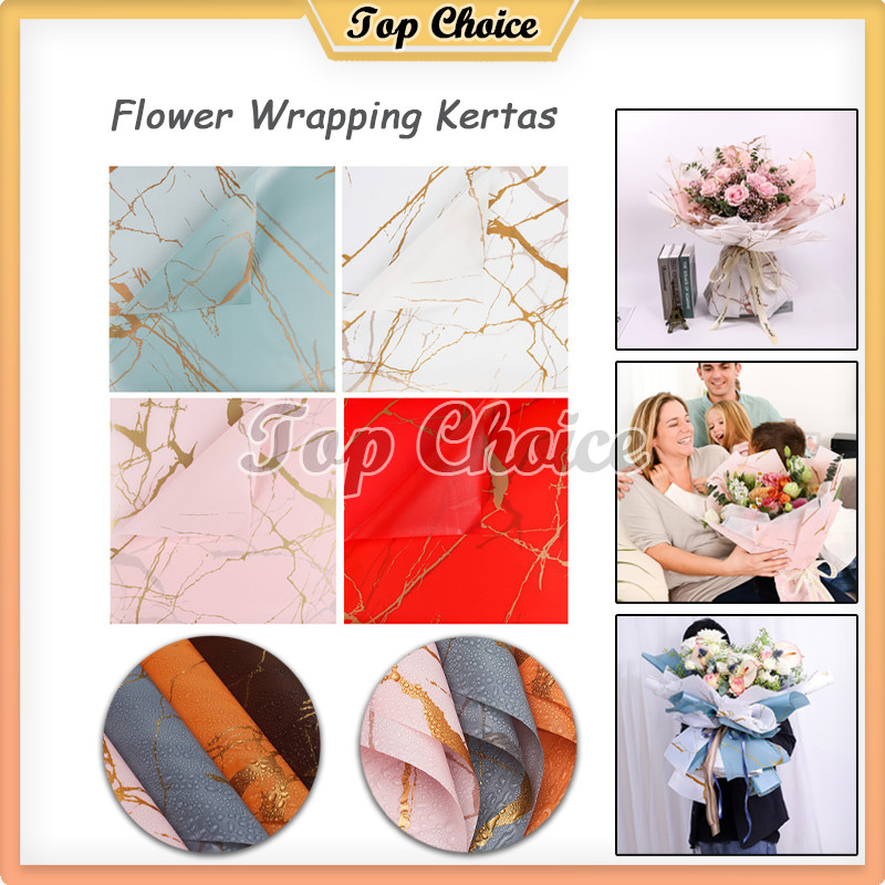 

Flower Wrapping Kertas / Marble Cellophane Kertas Buket