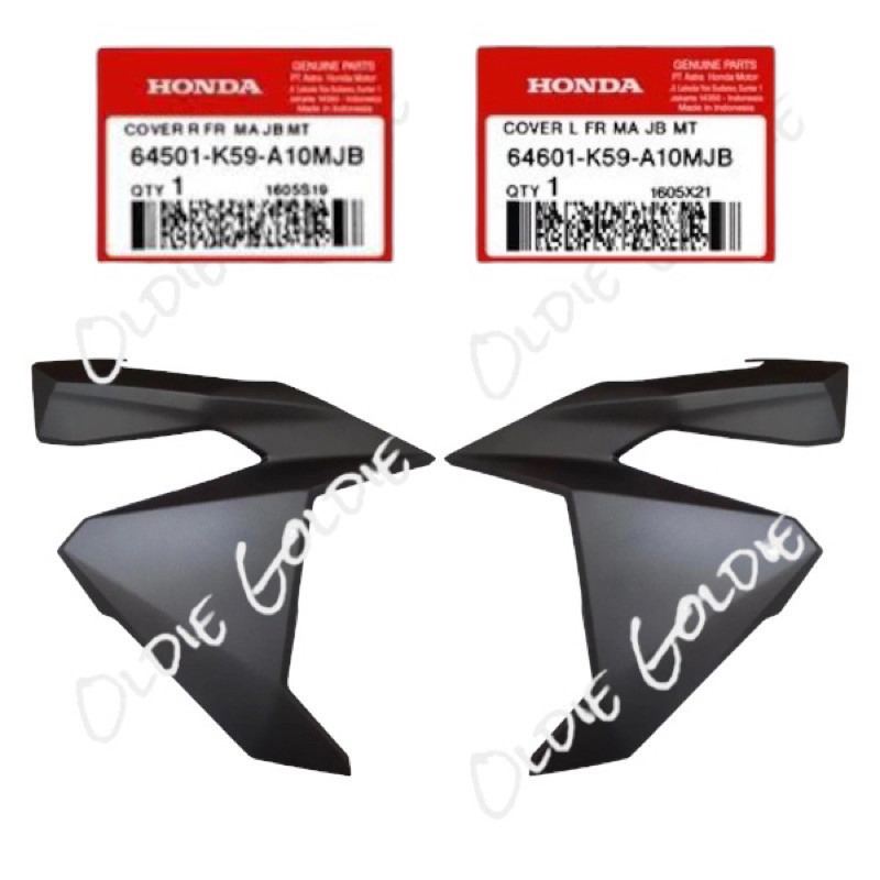 64501-K59-A10MJB 64601-K59-A10MJB Cover Sayap Kanan atau Kiri Vario 150 LED 2015 - 2017 Coklat Dof A