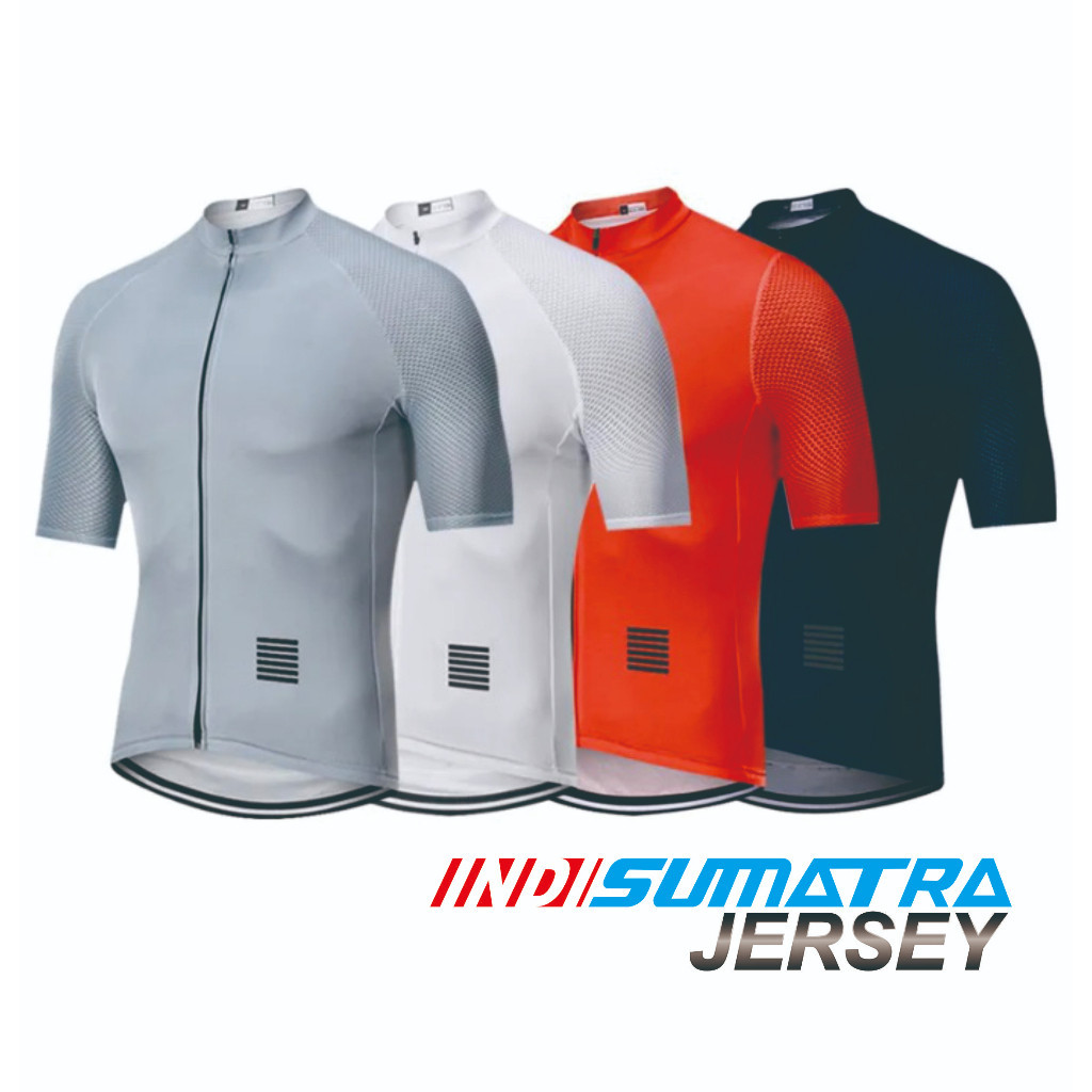 DZ35GY JERSEY Sepeda Roadbike Custom Motif Batik Lampung Lengan Pendek Outdoor