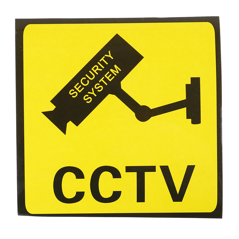 

10pcs Warning Sticker Monitoring Warning Sign Security Warning Labels Video Camera Alarm Sticker Mark 11x11cm