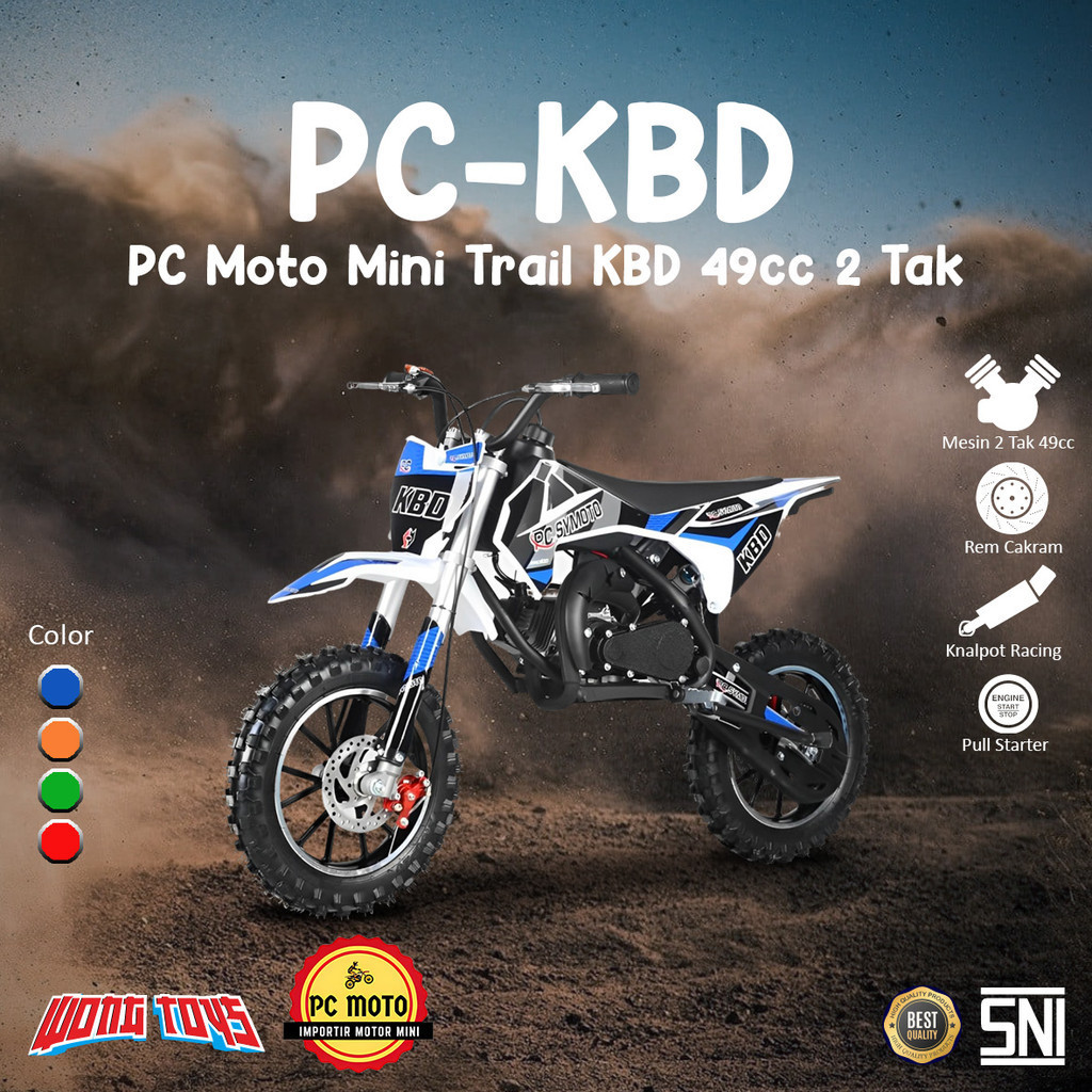 PC Moto Mini Trail KBD 49cc 2 Tak (PC-KBD) - Mainan Motor Mini Trail Anak