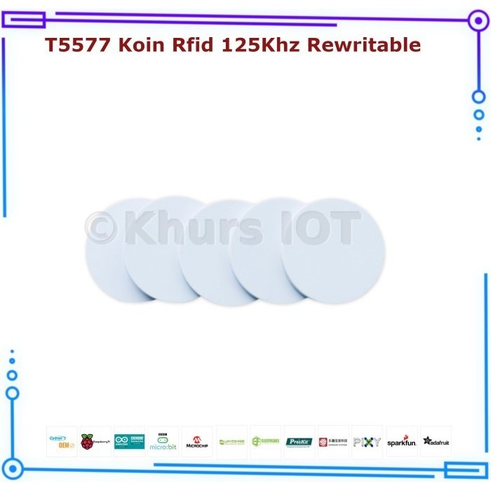 SYS27 T5577 Koin Bulat Rfid 125Khz Rewritable T5577 Coin Copy Clone
