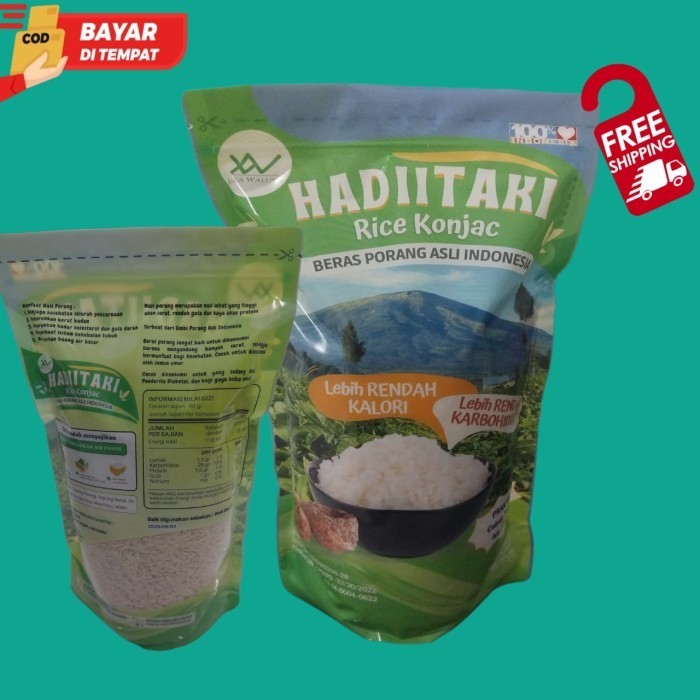 

1 kg asli beras porang hadiitaki