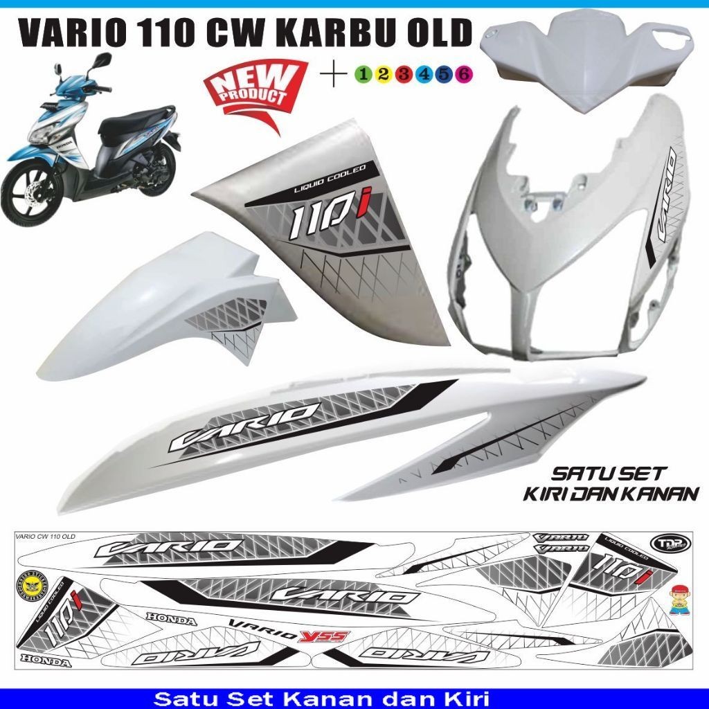 SETIKER MOTOR STRIPING MOTOR HONDA  VARIO 110 KARBU VARIASI STIKER VARIO CW 110 CARBU/  VARIO OLD 11