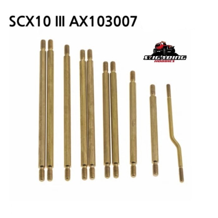 OG99 10 PCS BRASS CHASSIS LEVER ROD RC AXIAL SCX10 III