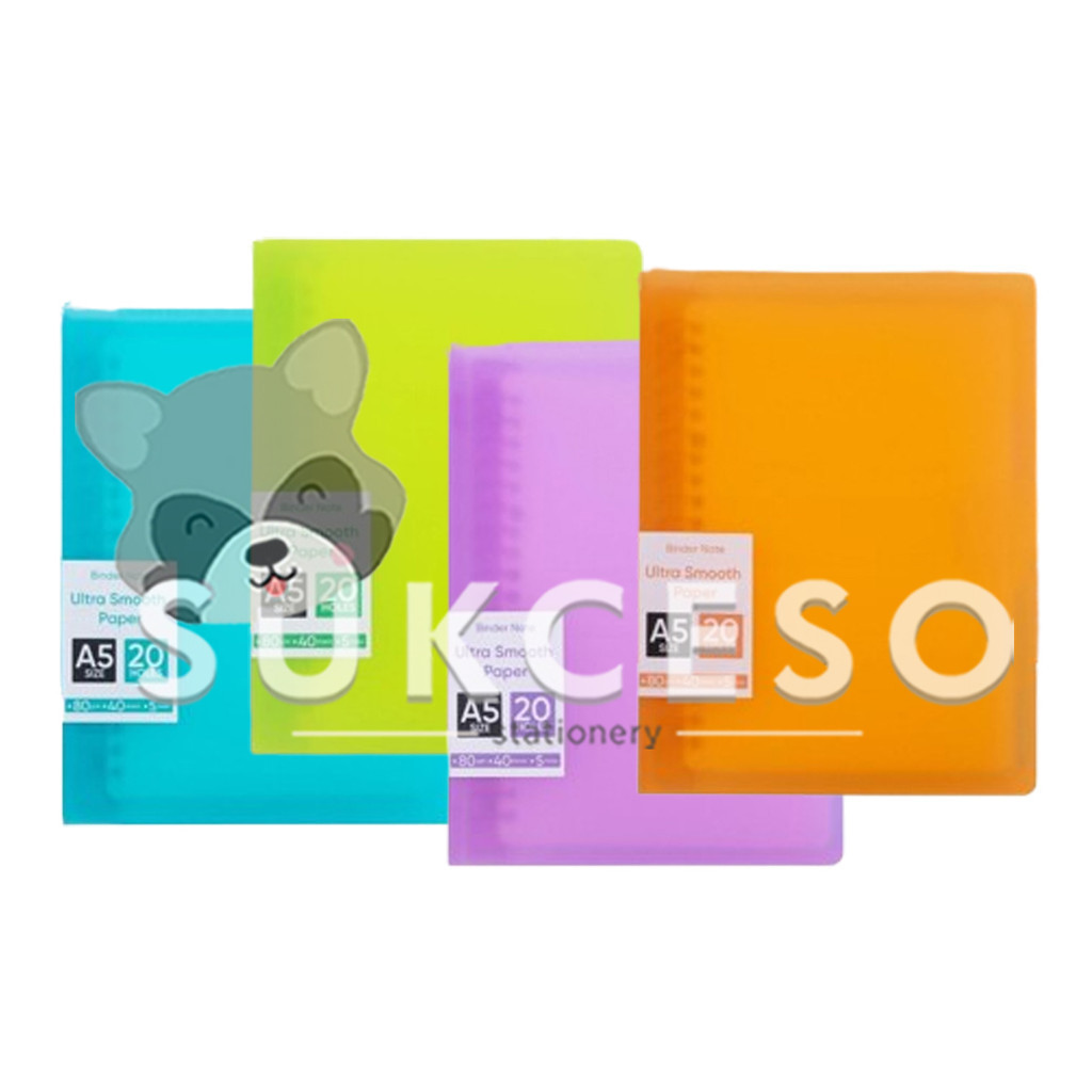 

Joyko Binder Note BN-103 A5 Neon Color Transparant Binder Loose Leaf